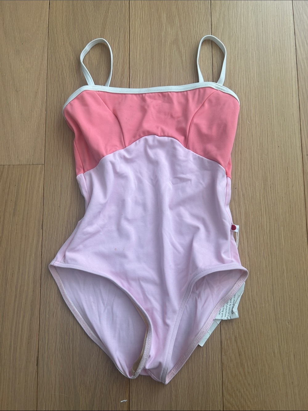 Yumiko pink two tone camisole leotard